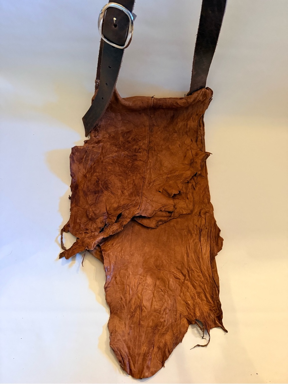 Phillip & Lillian Allison Burns Free Prople Raw Hide Leather Crossbody Bag